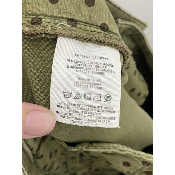 Pilcro And The Letterpress Hyphen Olive Green Chino Casual Pant 31 Anthropologie - Picture 4 of 5